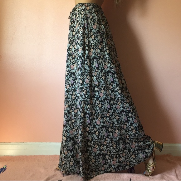Winter Kate Dresses & Skirts - Winter Kate Vintage Silk Floral Maxi Skirt